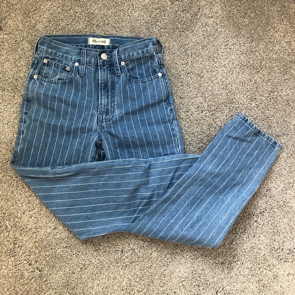 White-Striped Madewell Vintage Jeans